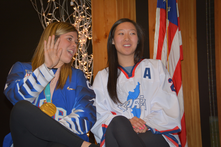 Olympic Women's Hockey sisters: Hanna and Marissa Brandt.  2018 Pyeongchang Winter Olympic games.