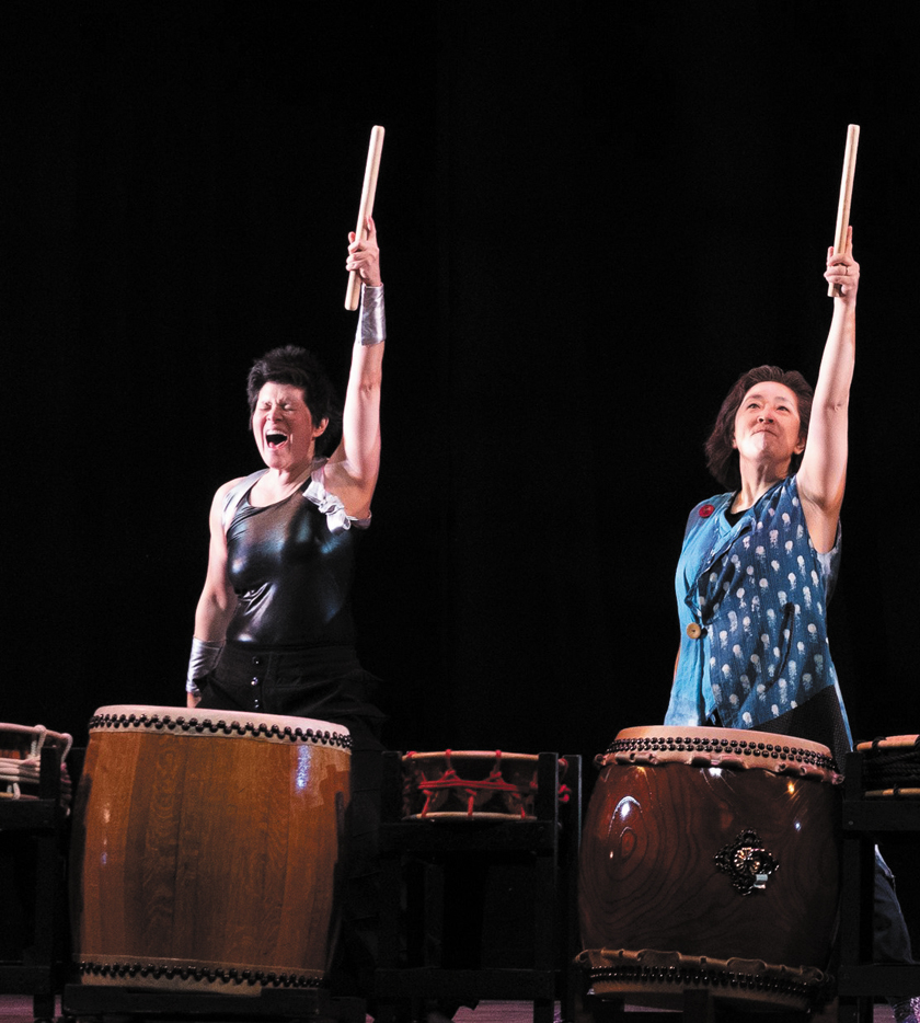 HerBeat taiko performance: Megan Chao Smith and Jennifer Weir