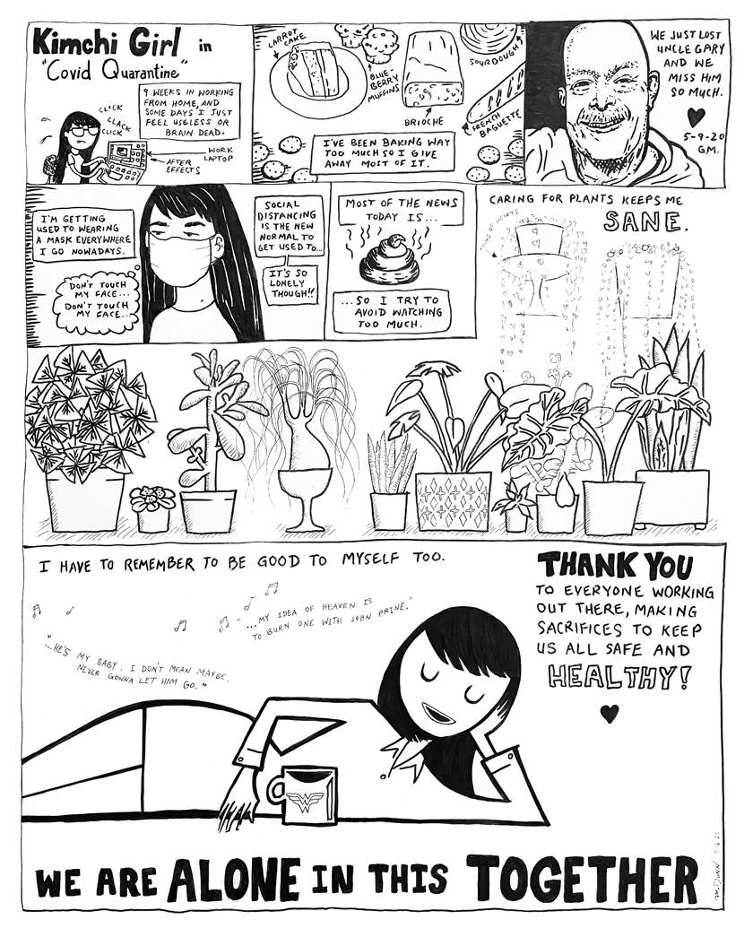 Kimchi Girl comic "Covid Quarantine" by Meaghan Uijung Dunn