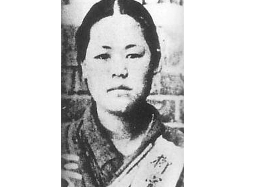 Independence fighter, Gwan-sun Yu after she was arrested in 1919.