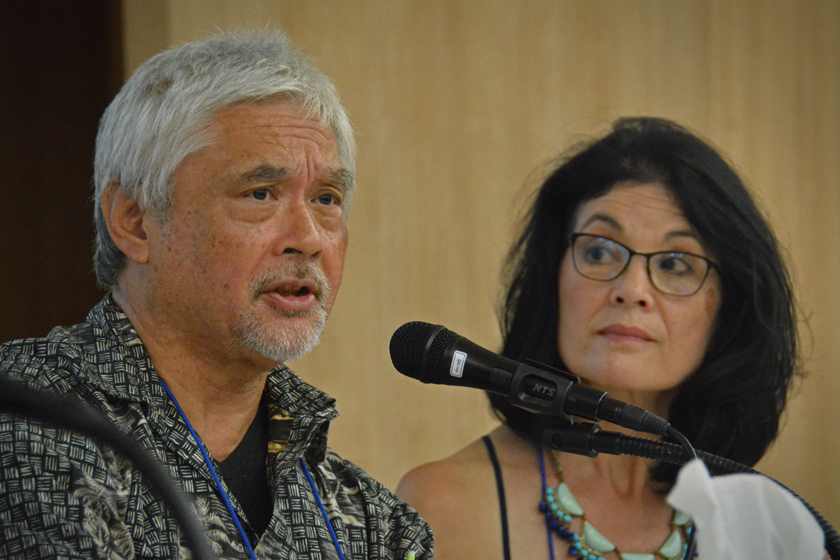 Adopted Korean Mosiac Hapa tour conference panelists Samuel Townsend and Soonhie Sargent.