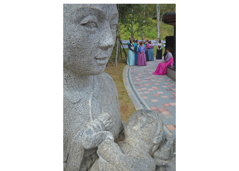 Adopted Korean Mosiac Hapa tour at the dedication of Omma Poom Park in Paju, South Korea.